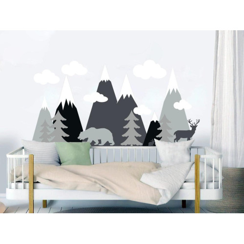 Mountains Woodland Wall Decal