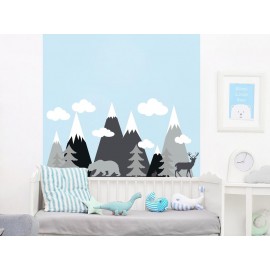 Mountains Woodland Wall Decal